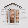 Sauna extérieur traditionnel résineux cabine bois porte… – vue 2