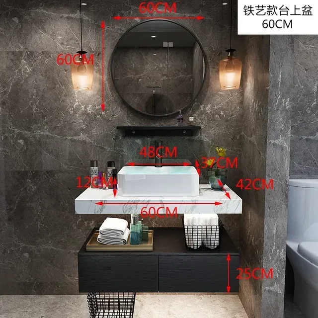 Armoire de salle de bain minimaliste avec évier… – vue 7