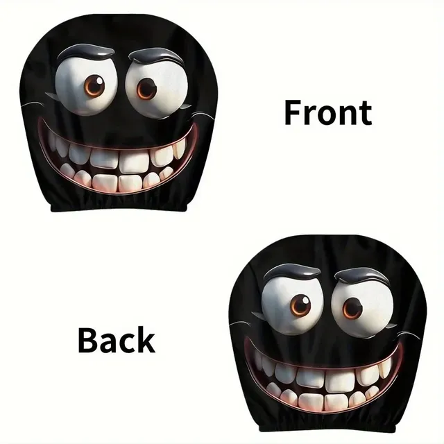 Taie d'oreiller de voiture imprimée avec visage Smiley – vue 5