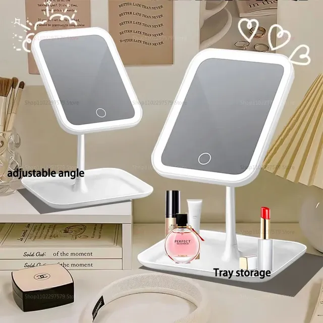 Miroir de maquillage intelligent LED lumineux avec lumière – vue 3