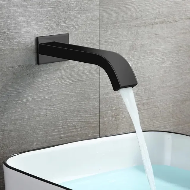 Robinet de lavabo à Induction infrarouge mural noir.… – vue 4