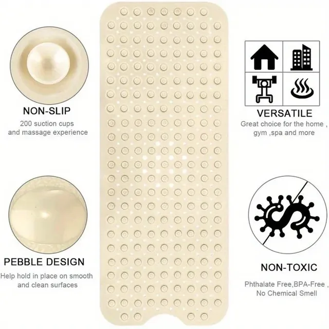 Tapis baignoire antidérapant gris anthracite… – vue 5
