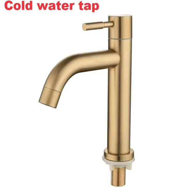 SUS304 robinet froid unique robinet de lavabo en or… – vue 6
