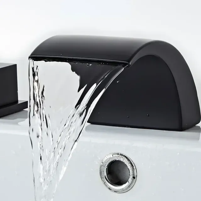Robinet de lavabo de salle de bains noir – vue 5