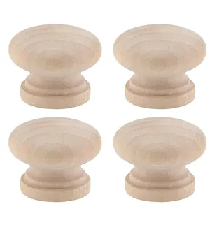 Boutons d'armoire ronds en bois 1-3/8 "(35mm) boutons de traction en…