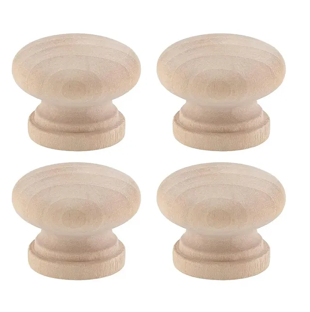 Boutons d'armoire ronds en bois 1-3/8 "(35mm) boutons de…