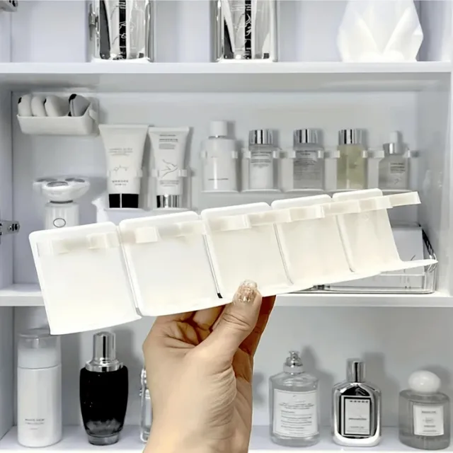 Support de rangement mural pour cosmétiques à 5 grilles – vue 5