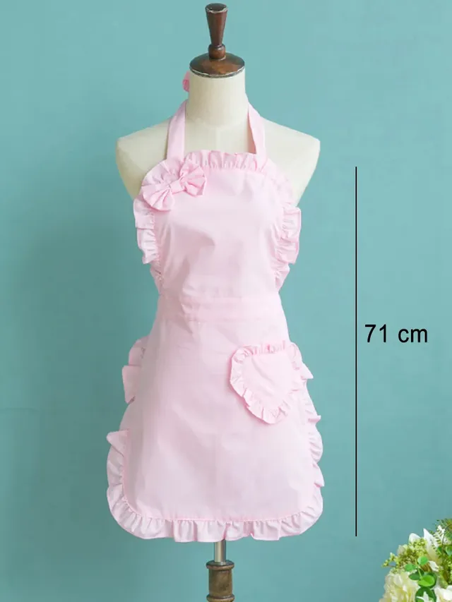 Tablier féminin vintage volants court encolure dos nu… – vue 5