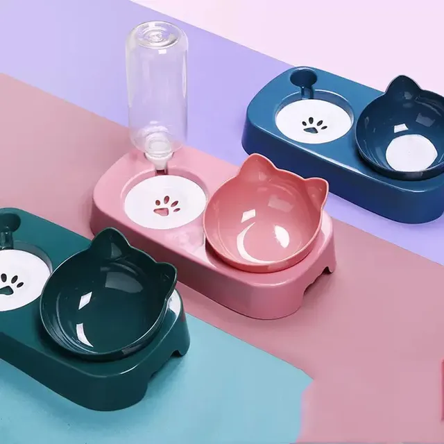 1 pièce-cuiseur pour chat Double bol pour chien eau… – vue 5