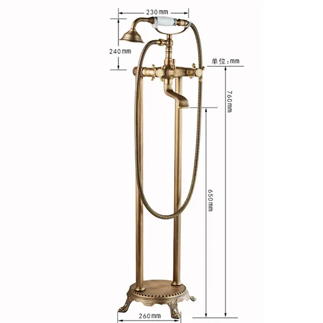 Ensemble de douche de bain antique – vue 2
