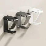 Crochet de lavabo en acier au carbone, support mural réglable pour lavabo, sans trou, antirouille, support de cuisine