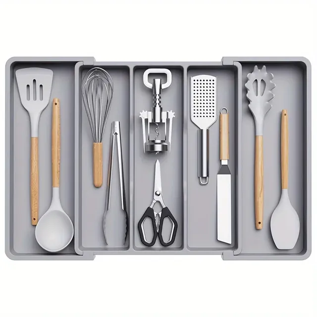 Grand organisateur d'ustensiles de cuisine en plastique… – vue 6