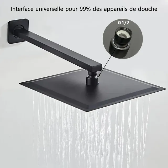 Pommeau de douche cascade de luxe en acier inoxydable – vue 2