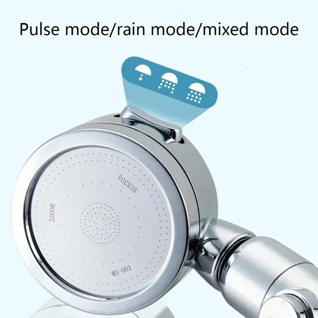 Pommeau douche main haute pression réglable trois modes… – vue 2