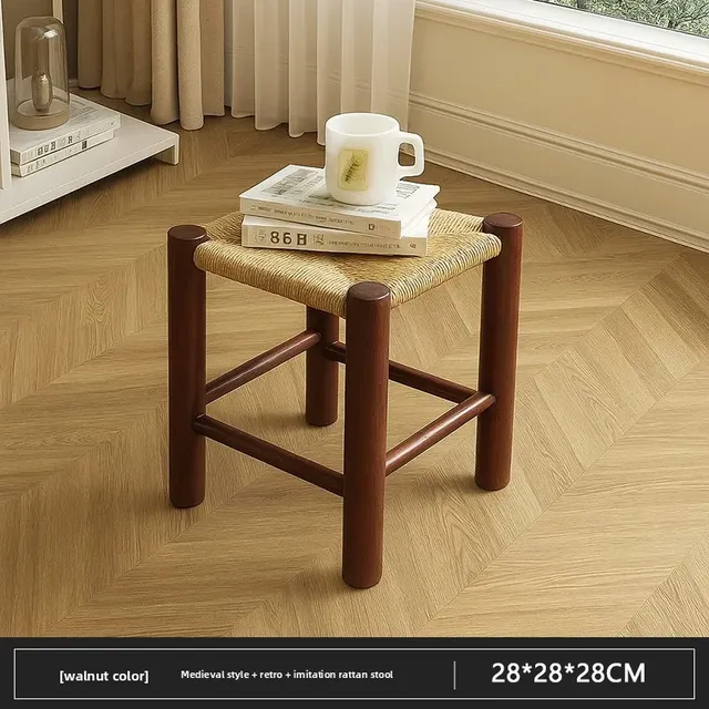 Tabouret bas tissé rétro – vue 6