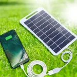 Panneau solaire 2W 5W avec USB, étanche, pour randonnée en plein air et Camping, batterie Portable, batterie de chargement pour téléphone Portable, panneau de charge 5V