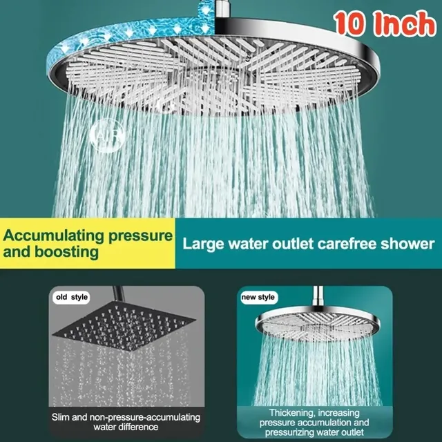 Pommeau de douche anti-retard à grand panneau haute… – vue 3