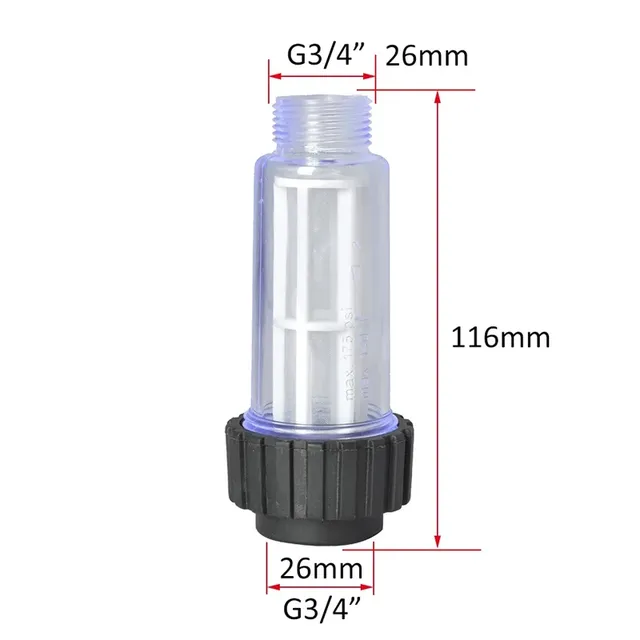 Filtre eau cylindrique transparent plastique cartouche… – vue 6