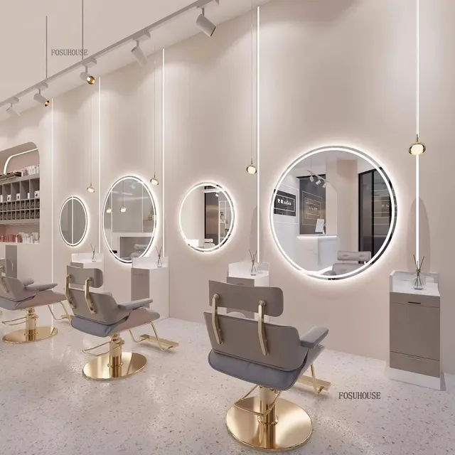 Miroir décoratif rond pour Salon de coiffure – vue 2