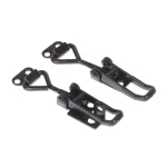 Boîte d&rsquo;armoire, poignée à levier, loquet de verrouillage pour porte coulissante de maison, quincaillerie de meubles, pince rapide noire, boîte de serrage coudée