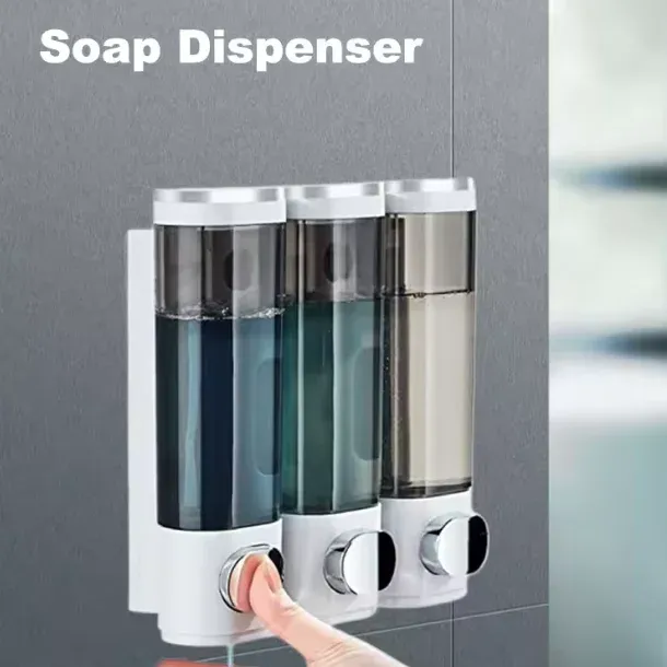 Distributeur de savon liquide à trois têtes – vue 3