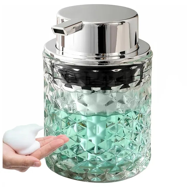 Distributeur savon moussant rechargeable verre taillé…