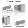 Bureau collectif blanc mat plateau mélamine E0 piétement… – vue 3