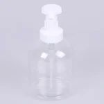 Distributeur de shampoing, transparent, Portable, pour salle de bains, porte-Gel de douche, distributeur de savon, pompe de bain vide, bouteilles rechargeables, 500ml