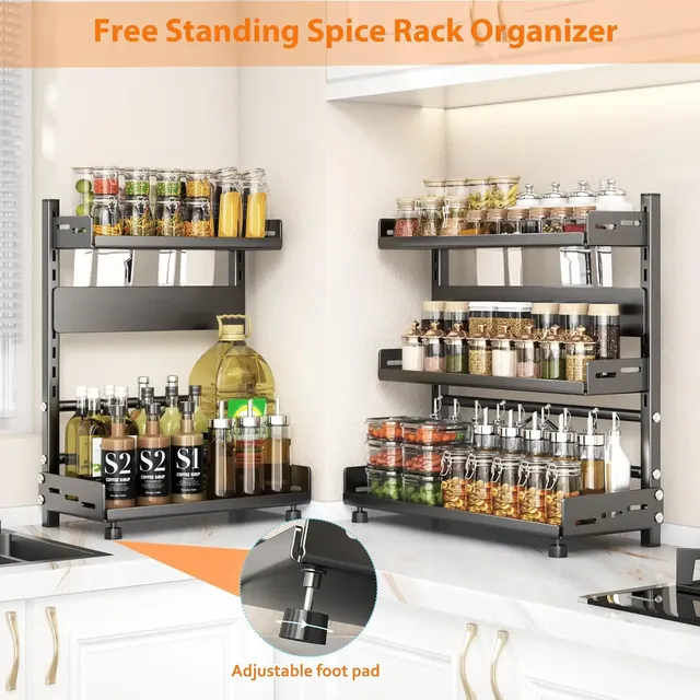 Support de rangement d'épices à 3 niveaux pour comptoir – vue 2