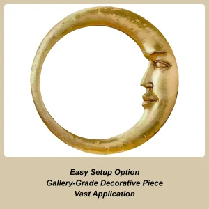 Miroir de salle de bain mural vintage des années 90, miroir de lune de sorcière, accessoire léger pour la maison, pour dortoir et appartement