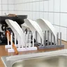 Support cuisine plastique blanc gris modulable vertical… – vue 3