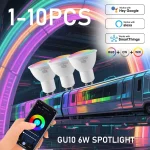 Tuya WiFi GU10 ampoule de projecteur ampoule LED intelligente Bluetooth GU10 lampes à intensité variable Smart Life App contrôle fonctionne avec Alexa Google