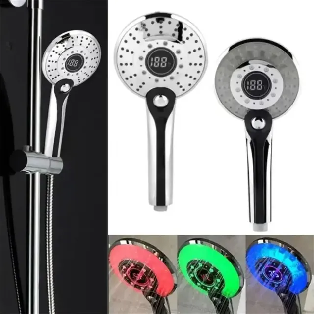 Pommeau de douche LED coloré avec capteur de température – vue 3