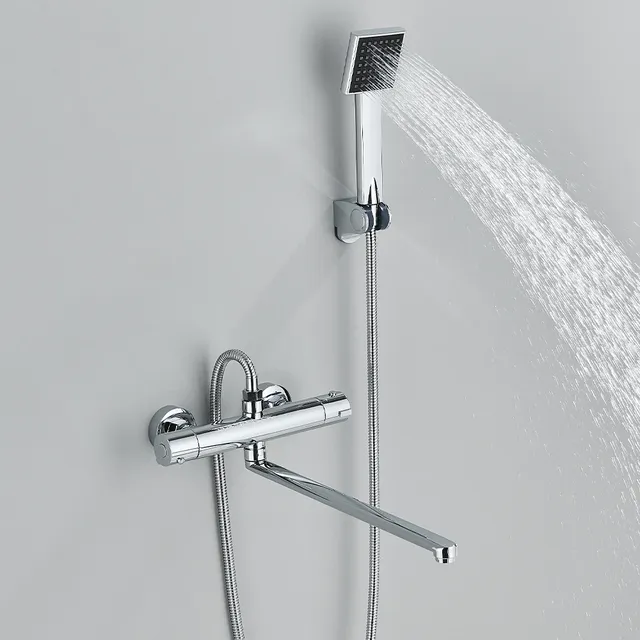 Robinet thermostatique chromé pour salle de bain – vue 2
