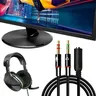Adaptateur jack casque micro y séparateur stéréo trois… – vue 3