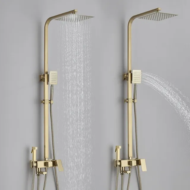 Ensemble de robinets de douche dorés – vue 5