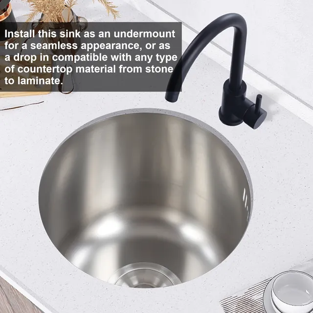 Évier rond de cuisine Mini évier de cuisine rond barre… – vue 3