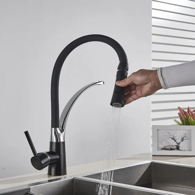 Robinet mitigeur de cuisine en caoutchouc… – vue 3