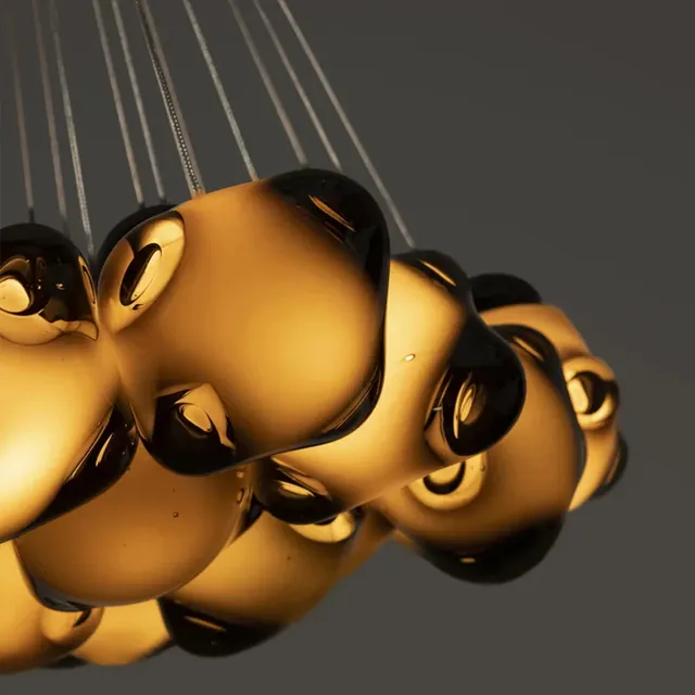 Lampe à suspension élégante miroir foncé - Lustre en… – vue 5