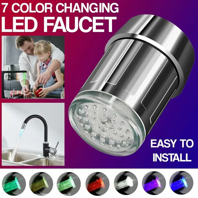 Adaptateur filetage interne LED robinet universel chrome… – vue 6