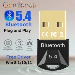 Adaptateur USB Bluetooth pour Pc, récepteur Dongle USB Bluetooth 5.4/5.3/5.1/ 5.0 pour haut-parleur, souris, clavier, transmetteur Audio de musique