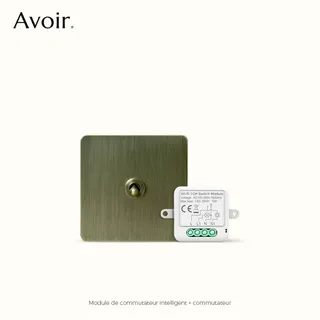 Avoir Wifi interrupteur sans fil Bronze brossé panneaux métalliques…