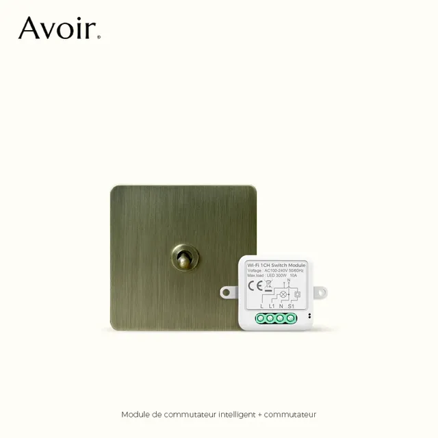 Avoir Wifi interrupteur sans fil Bronze brossé panneaux…