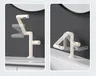 Robinet lavabo mitigeur monocommande laiton ivoire mat… – vue 6