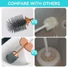 Brosse toilette silicone picots anti rayures manche… – vue 3