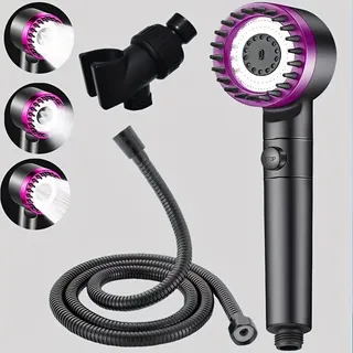 Douchette pressurisée massante réglable trois vitesses arrêt clic kit…