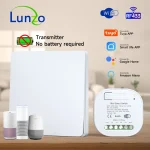 Commutateur sans fil Wifi intelligent RF433, panneaux muraux à bouton-poussoir auto-alimentés, télécommande, interrupteur d&rsquo;éclairage, interrupteurs muraux étanches