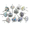 Lot douze boutons céramique glaçurée forme fleur… – vue 2