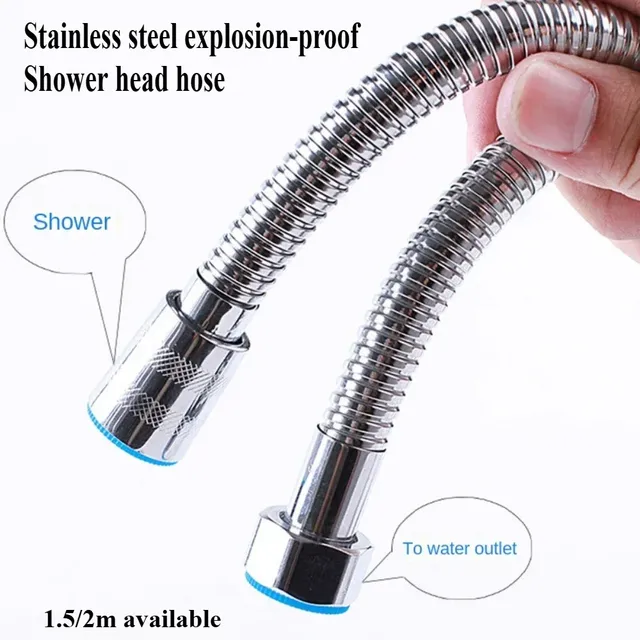 Flexible douche acier inoxydable gaine spiralée chromée…