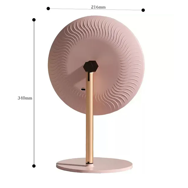 Miroir de maquillage rond à LED – vue 3